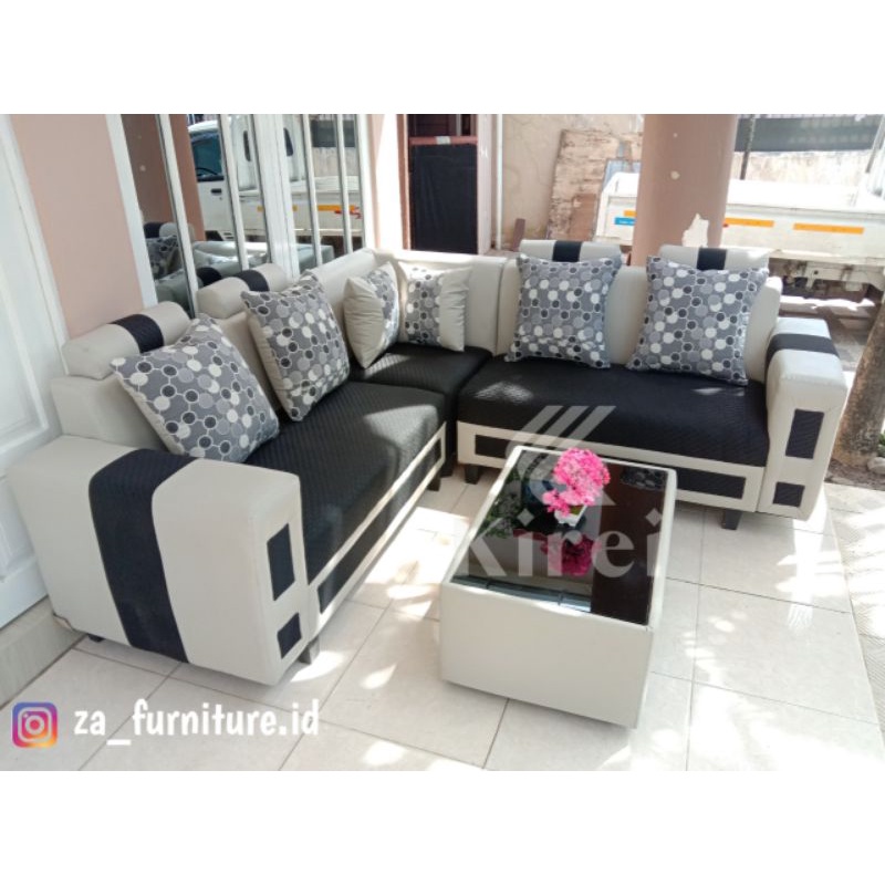 SOFA L SUDUT MINIMALIS MODERN