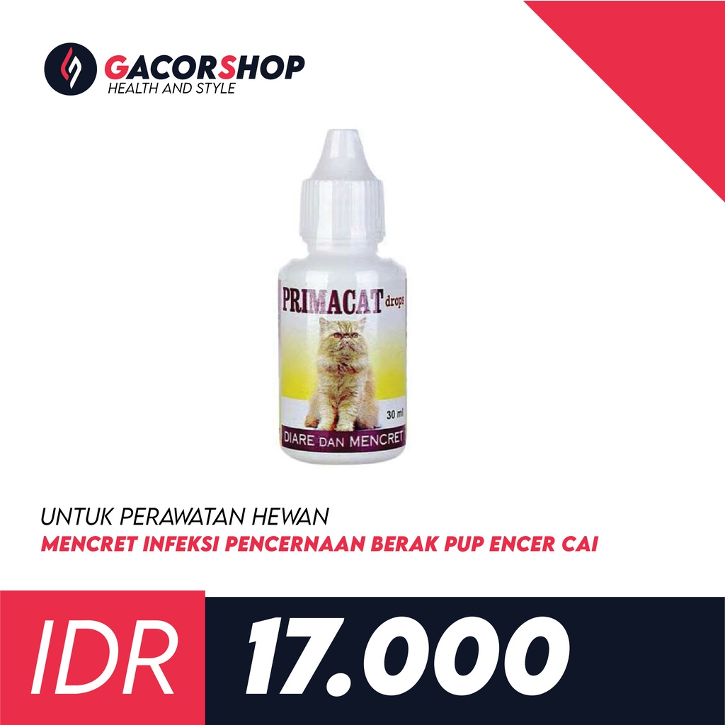 OBAT DIARE PRIMACAT Kucing Anjing Anak Kitten Dewasa Sakit Mencret Infeksi Pencernaan Berak Pup Ence