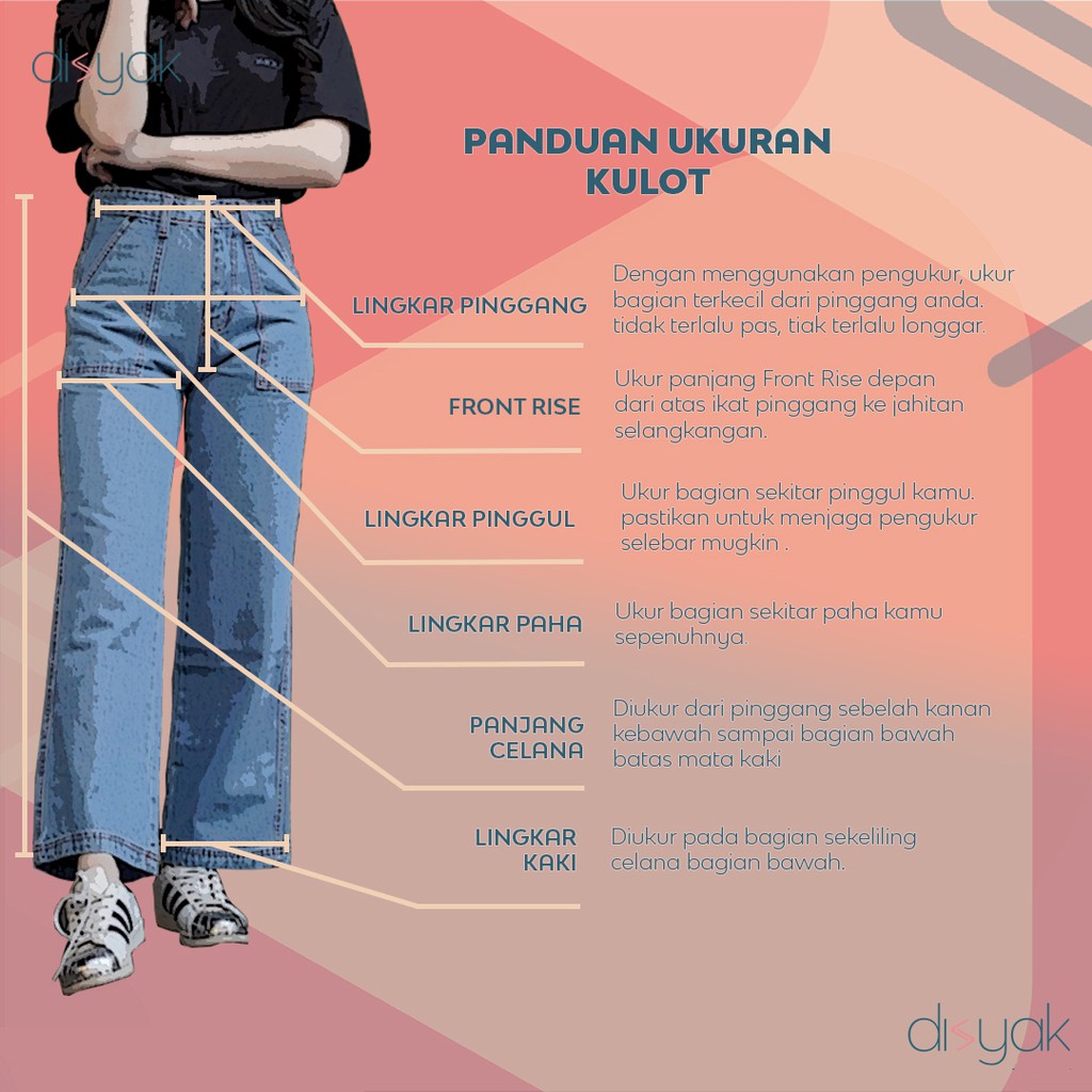 DISYAK - HighWaist Kulot Pocket Jeans Blue Alice 704-804