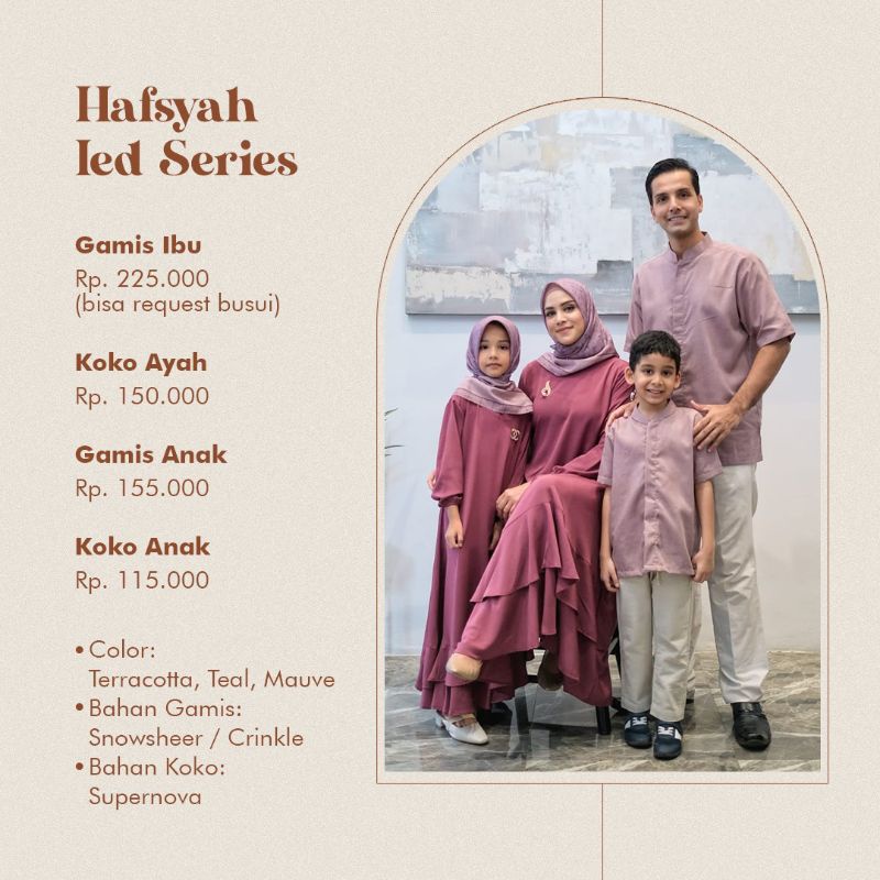 HAFSYAH IED SERIES | SARIMBIT FAMILY | COUPLE KELUARGA