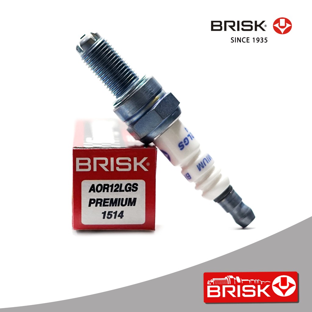 BRISK Premium Racing AOR12LGS 1514 Spark Plugs, Set of 2