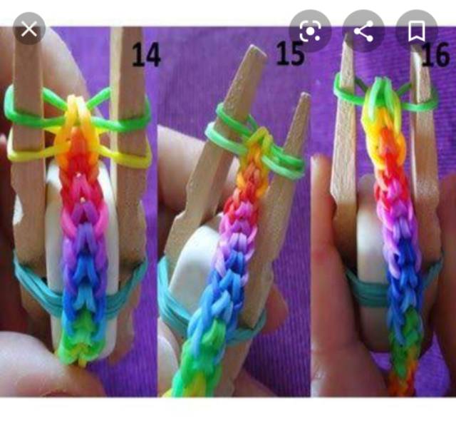 Karet Rainbow Loom warna warni cantik