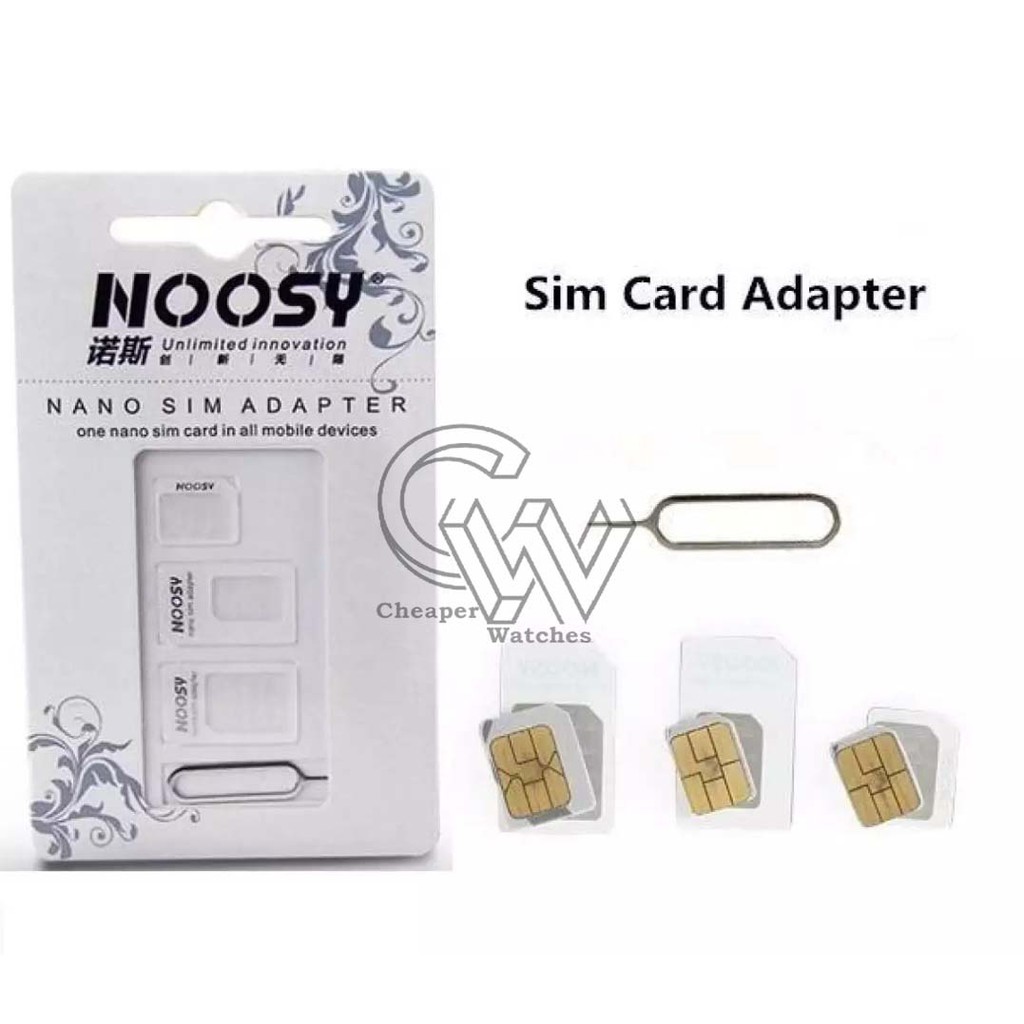 Cheaper-Noosy SimCard  Pin Jarum Tusukan Adapter Nano Micro SimCard 3in1