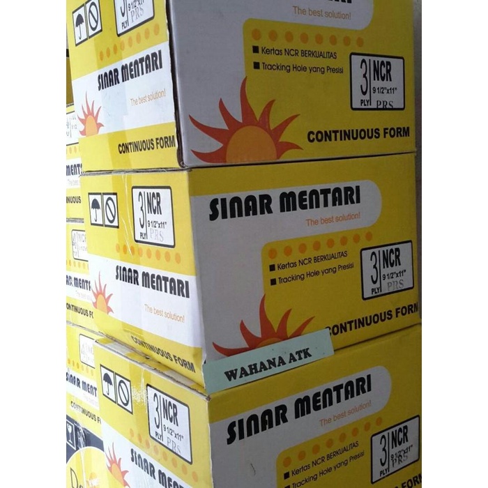 

Continuous Form Sinar Mentari Ukuran 9,5" X 11":2 Rangkap 3