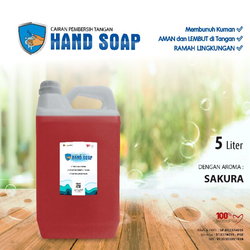 HandSoap pembersih tangan aneka aroma segar kemasan jurigen 5 liter