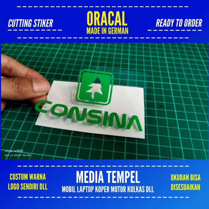 

STIKER CONSINA 2 CUTTING BAHAN ORACAL CUSTOM LOGO