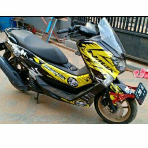 DECAL NMAX FULL BODY WARNA HIJAU STABILO, DECAL NMAX, STIKER NMAX