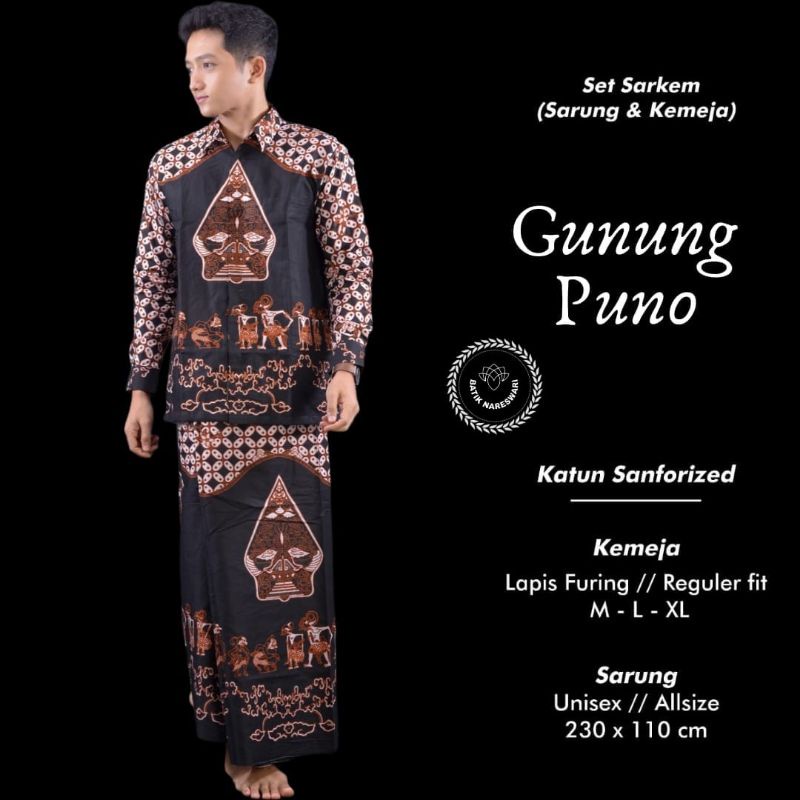 SARKEM SET SARUNG KEMEJA KOKO BATIK