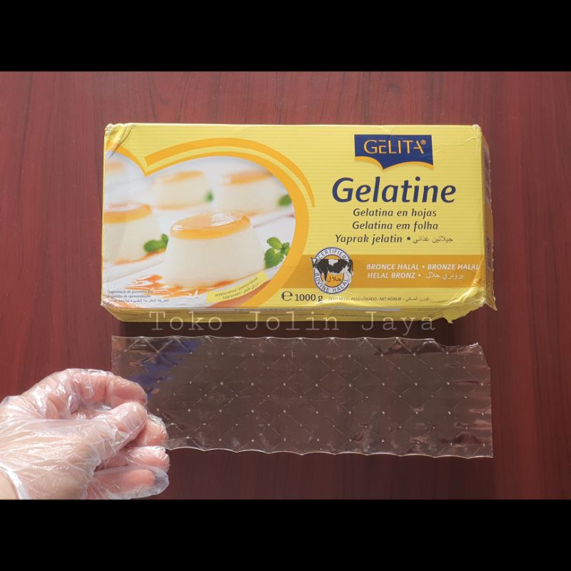 

1 lembar Gelita gelatine sheet / gelatin lembaran halal