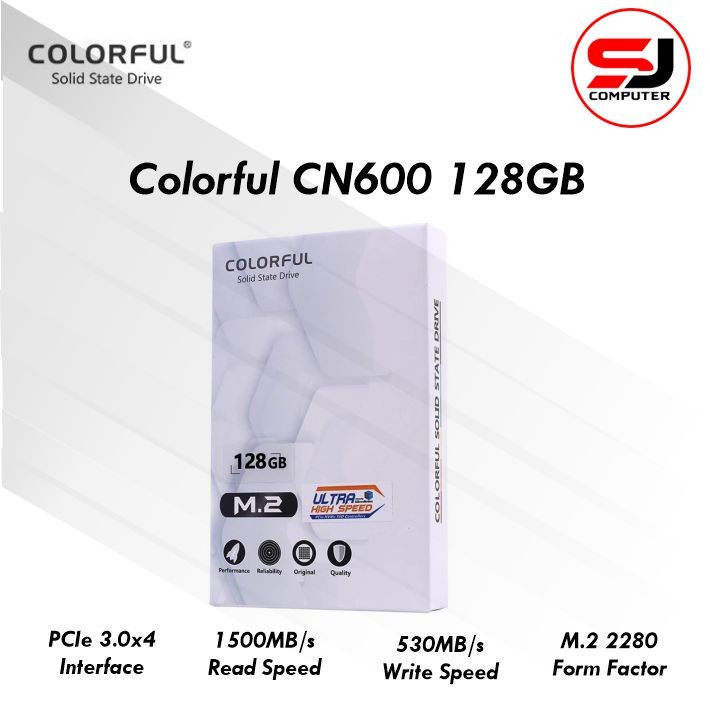 SSD Colorful CN600 128GB NVMe M.2 PCIe SSD Colorful 128GB NVMe CN600