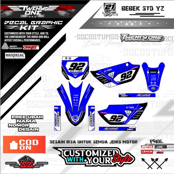 yz85 new simple  decal stiker kekinian ⭐JUPITER VEGA NEW trail REVO full body dekal
bebek std gtx tr