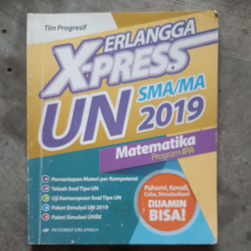 Buku Erlangga X-press UN 2019 Sma Fisika.Kimia.Biologi.Matematika-Matematika