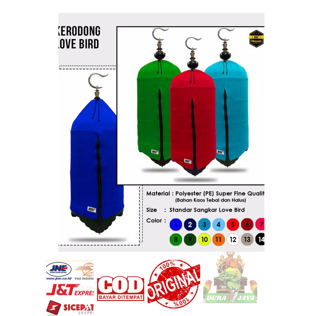 kerodong sangkar burung lovebird / kerodong burung lovebird / kerodong sangkar lovebird