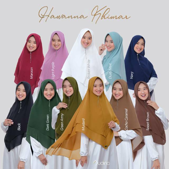 SALE Hawanna Khimar ORI Audina Hijab/Khimar Ceruty /Khimar Audina/Khimar Syar'i