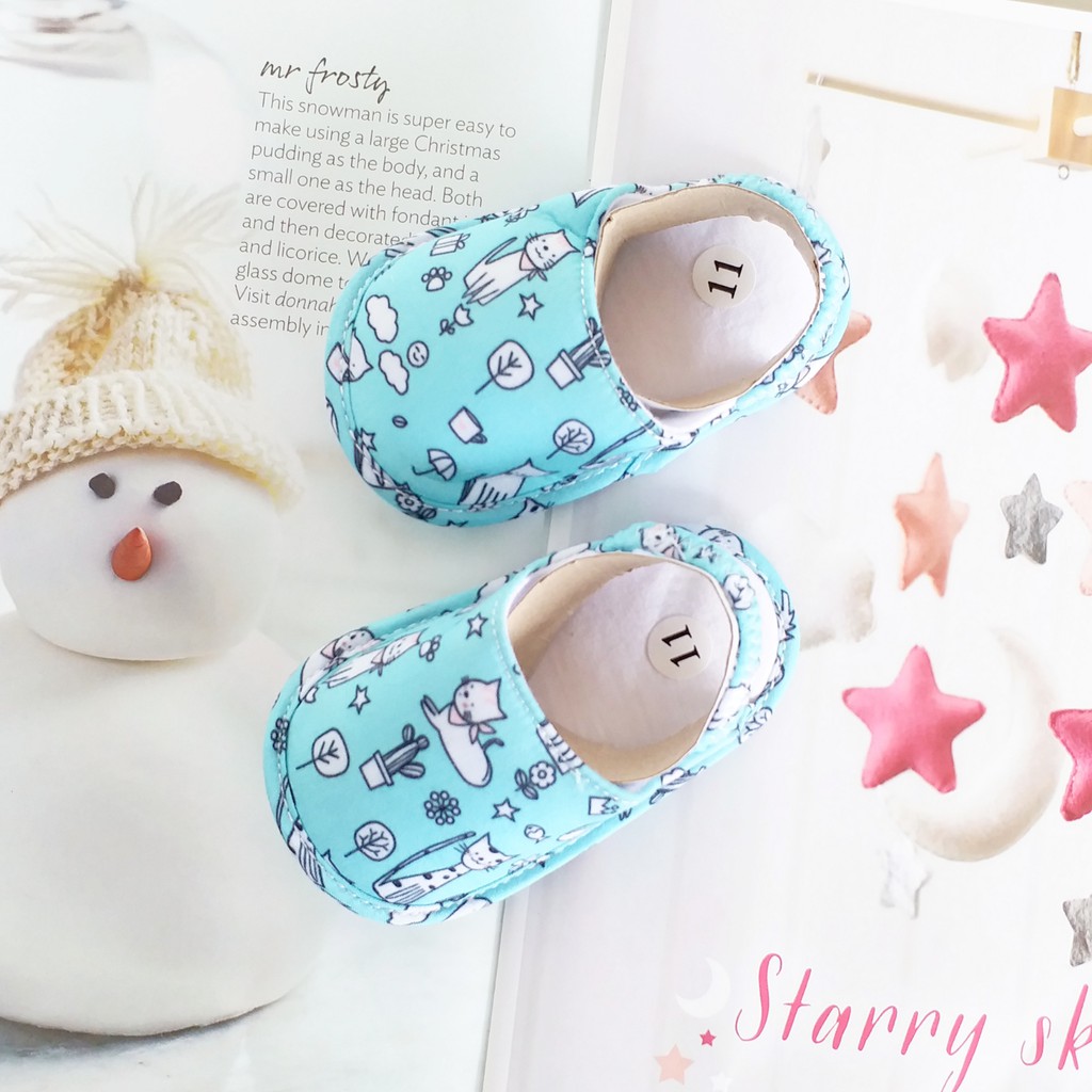 HappyOliver CHOON-HEE SANDAL Prewalker Bayi Bahan Katun Prewalker Shoes bayi laki perempuan newborn 3-18 bln