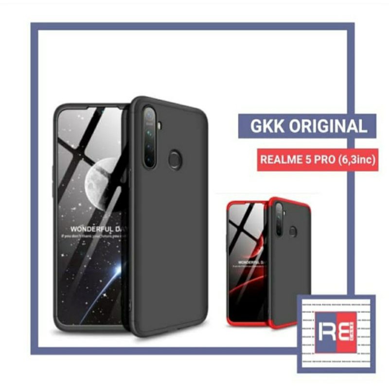 Casing Realme 5 Pro Case 360 GKK ORIGINAL Full Protective Hardcase
