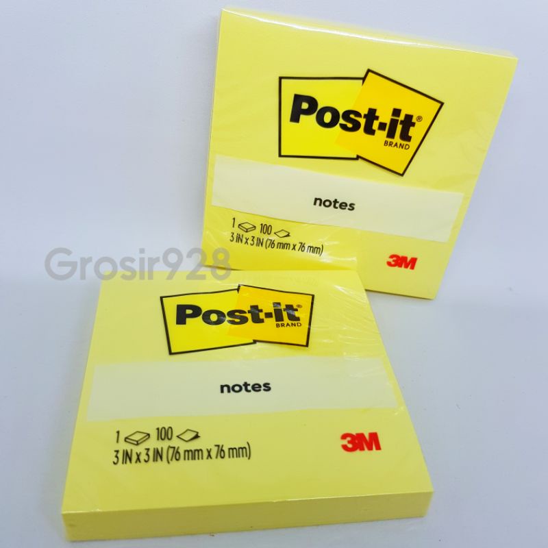 

Memo Stick / Sticky Notes Post It 3M 654 Kuning (76 x 76 mm)