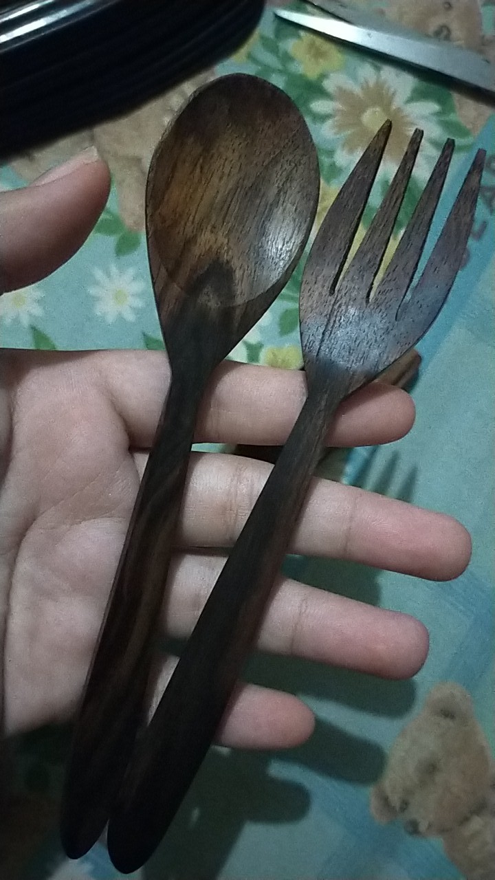 Fuufu | Sendok Garpu Makan Kayu