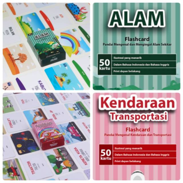 Konsep Flashcard Mainan Edukasi Anak Kartu Pintar Bergambar Mainan Anak Activity Cards