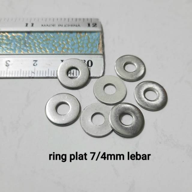 Ring plat 7 /4mm lebar 12mm paket 10pcs
