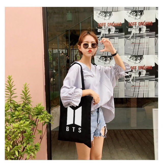 Tote bag kanvas kode BTS/Tas Lucu/Tas Cewek/Tas Kekinian/Totebag Cantik/Totebag Cewek/Totebag Murah