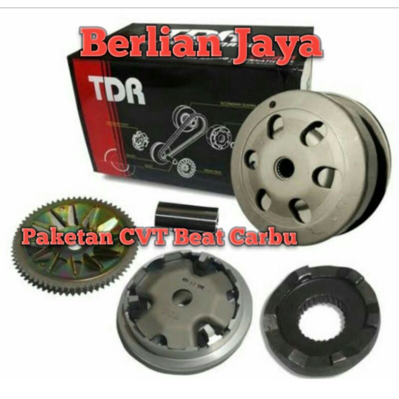 paketan kirian cvt set/Pully buat honda beat karbu/scoopy karbu/vario lama/vario 110 karbu merk TDR