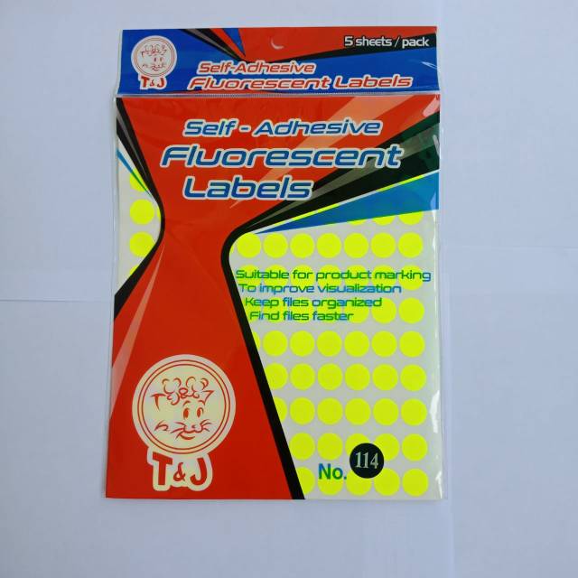 

LABEL / STICKER / Label Tom & Jerry Bulat No. 114 (13 mm) Warna Lime