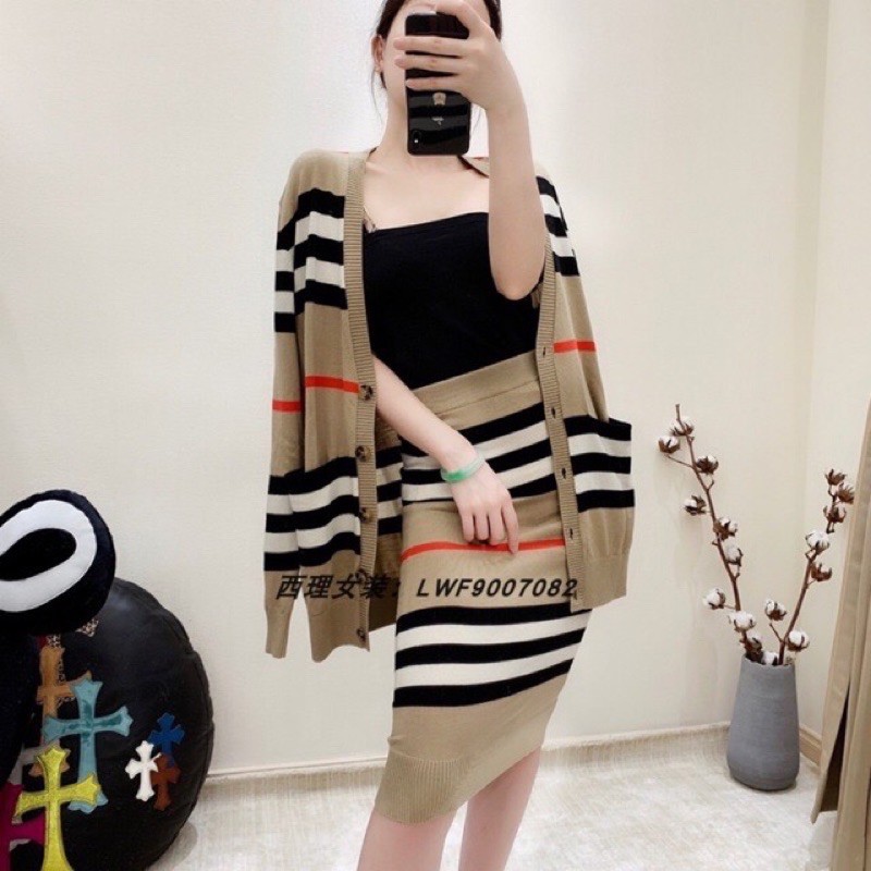 SETELAN CARDINGAN + ROK IMPORT WANITA KOREA ORIGINAL CA12