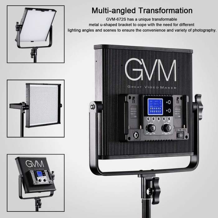 GVM 672S-B2L 2 Pcs Kit Bi Color LED Video Light