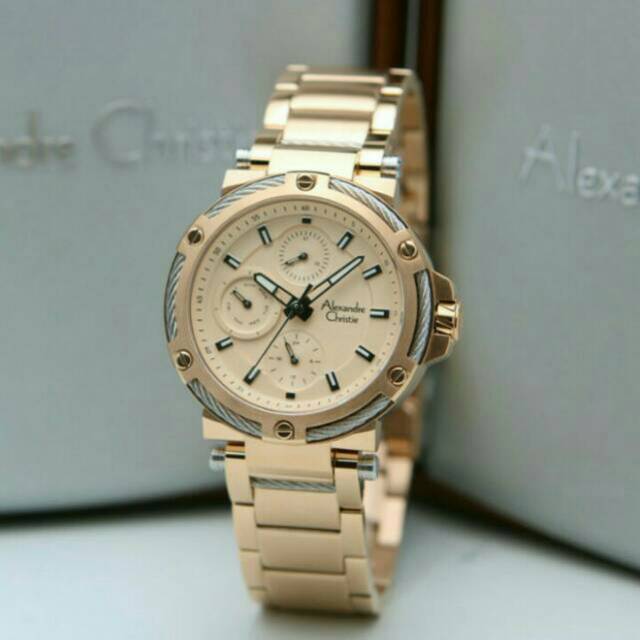 ORI ASLI 100% Best Seller ALEXANDRE CHRISTIE AC ac6561 COUPLE SILVER BLACK ORIGINAL Premium