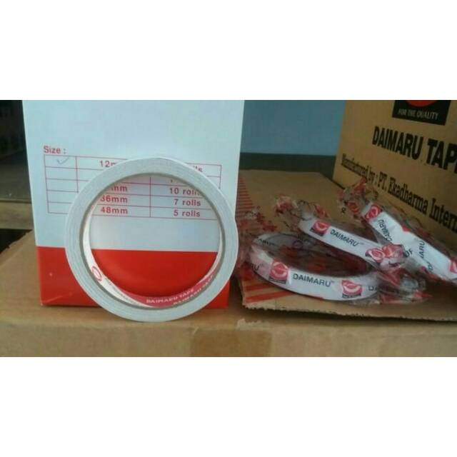 

Double tape DAIMARU 1/2" PUTIH dobel tep 12mm 12yard MURAH MERIAH