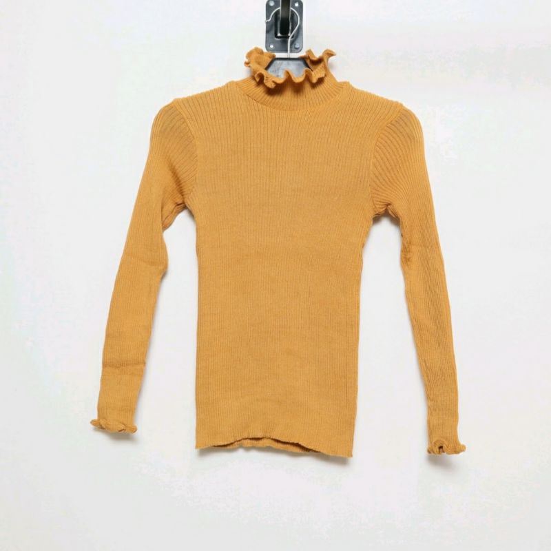 DAISY CURLY SWEATER | TURTLENECK KRIWIL LENGAN PANJANG | SWEATER KRIWIL-Kubus