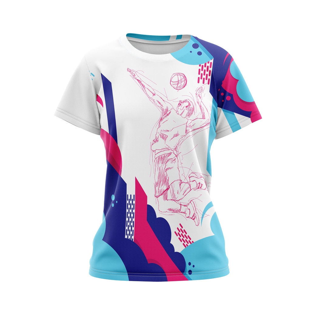 Jersey Olahraga Bola Voli Volly Volley Ball Wanita Custom Printing 07-08