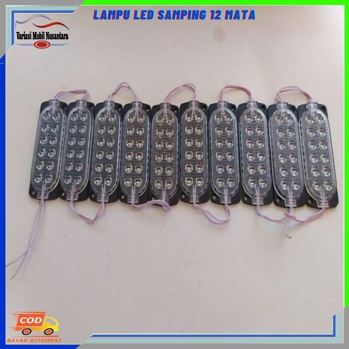 Lampu Led Samping Belakang Bak Tangki Variasi Truk RGB 12 Mata