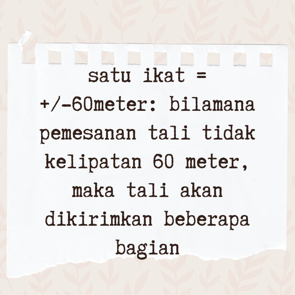 Tali Tambang Serabut Kelapa Tali Rami Roll Goni Warna Penjepit Polaroid 3 Ply Besar 2 Ply Tebal - Tali Rami Goni 2 PLY/ 3 PLY (+/- 50-100 meter) Tali Garukan Kucing 20 Meter Tali Rami Goni Serabut Kelapa 4 - 6 mm Tali Tambang Jemuran Tambang Termurah Tali