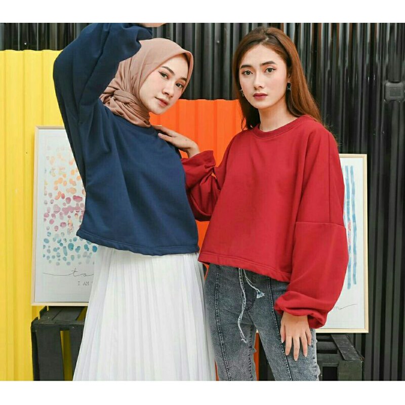 JOVANKA OVERSIZE CROP | CROPTOP OVERSIZE | CROPTOP MURAH | SWEATER OVERSIZE | CROPTOP LILAC