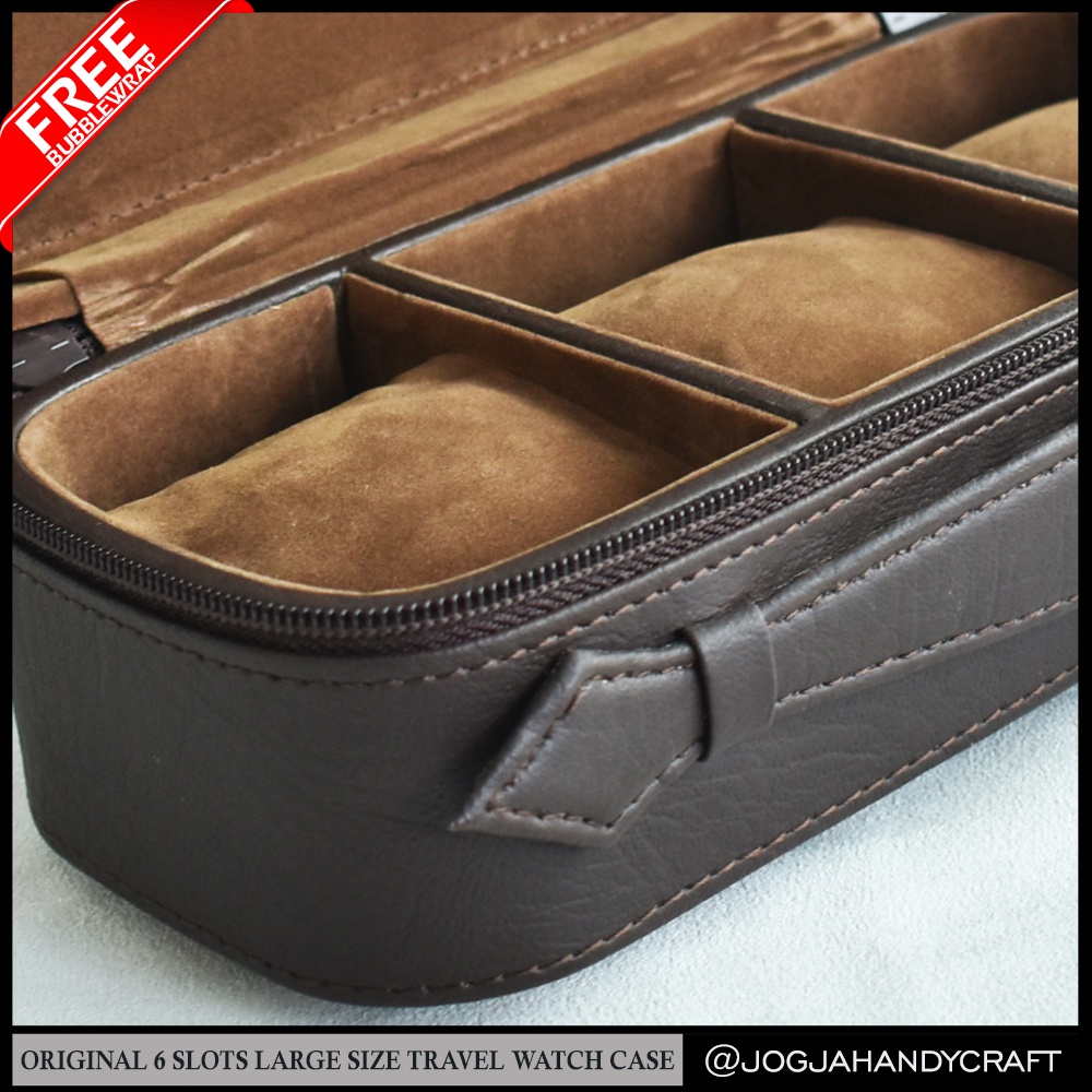 New Design PREMIUM 3 Slots Travel Watch Box - Tempat Jam Tangan Isi 3 - Box Kotak Jam Tangan