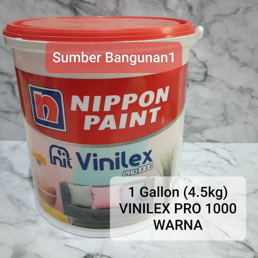 Jual Vinilex Pro 1000 4.5 Kg 1 Gallon Warna Cat Dinding Tembok Nippon ...