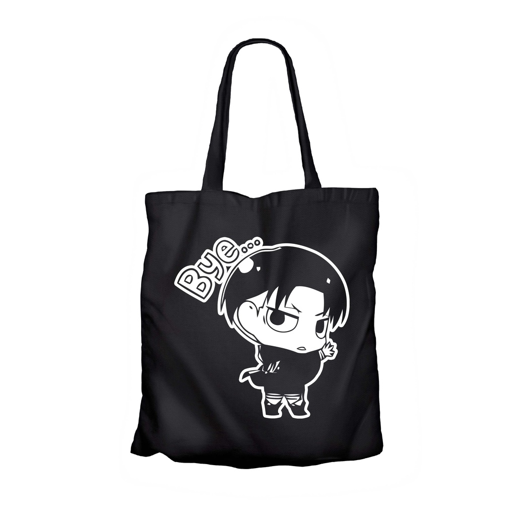 Tote bag anime sticker LEVI ACKERMAN - ATTACK ON TITAN material canvas