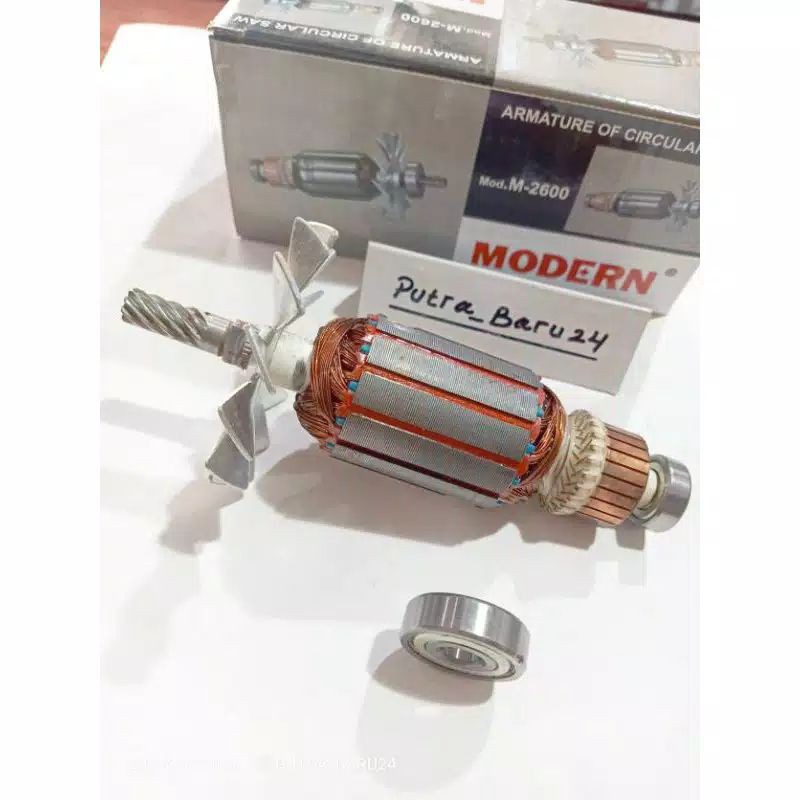 ARMATURE MESIN SERKEL MODERN M 2600 / ANGKER CIRCULAR SAW MODERN M-2600L