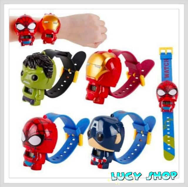 Jam Tangan Anak Karakter Kartun Motif Kepala Kitty LOL Pony Superhero