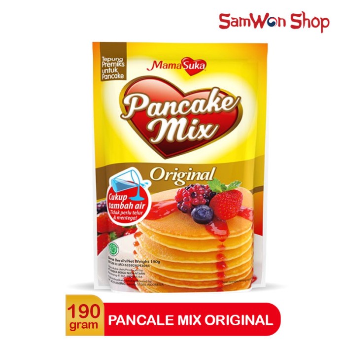 

TERLARIS MAMASUKA PANCAKE MIX ORIGINAL 190 GRAM - TEPUNG PREMIKS INSTAN