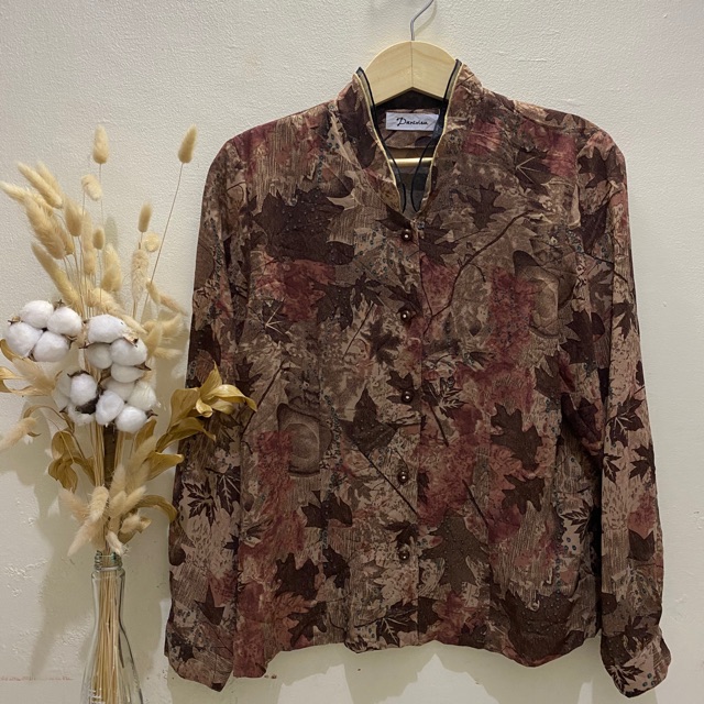 Blouse vintage | blouse bunga bunga | kemeja vintage
