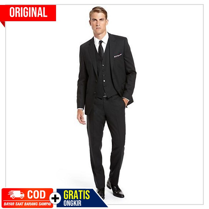 SETELAN SUIT BLAZER PREMIUM PRIA 5IN1 - SUPER EXECUTIVE TWIST BLACK ORIGINAL NIKAYU SLIMFIT STYLE