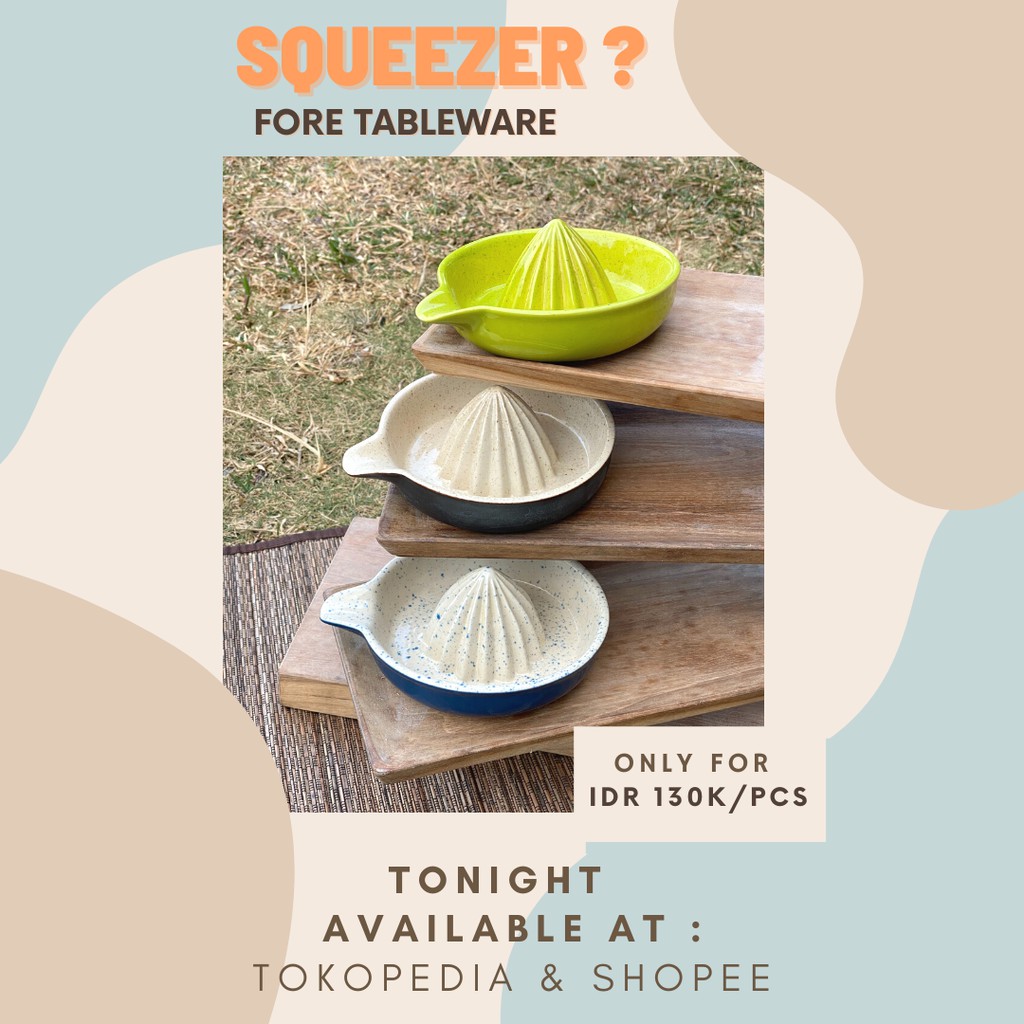 SQUEEZER PEMERAS JERUK LEMON / ALAT PEMERAS JERUK KERAMIK / PEMERAS JERUK MANUAL