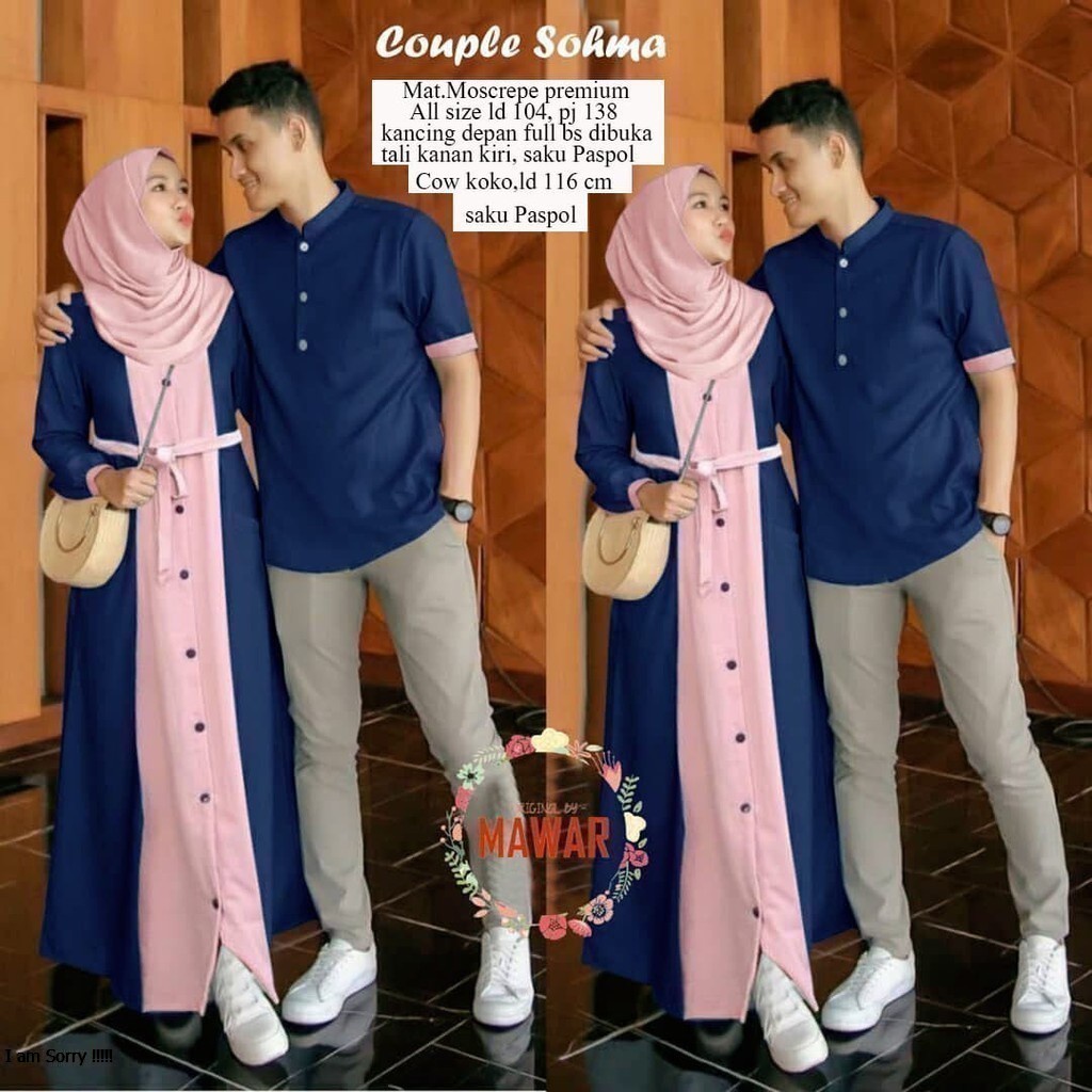 Couple Sohma /  baju couple pasangan /  gamis couple pasangan / baju cauple pasangan / baju couple m