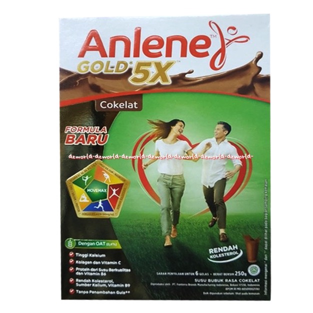 Anlene Gold Plus 250gr Coklat Vanila Susu Anline Susu Tinggi Kalsium Untuk Usia 50tahun Anlen Golden Gold + 50+ Rasa Vanilla Cokelat 250 gr