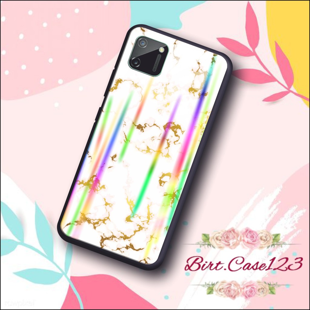 case softcase gambar MARBLE back case glass aurora Realme C1 C2 C3 U1 2 2 Pro 3 Pro 5 5i 5s BC142