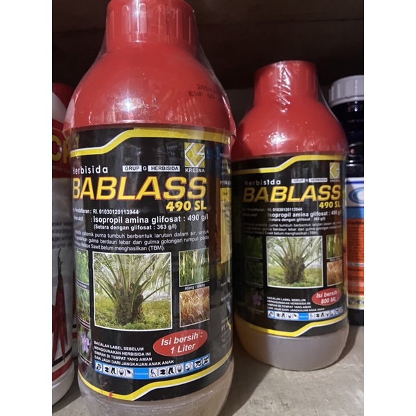 herbisida bablas 1liter obat rumput glifosat bablas 490sl kemasan 1liter