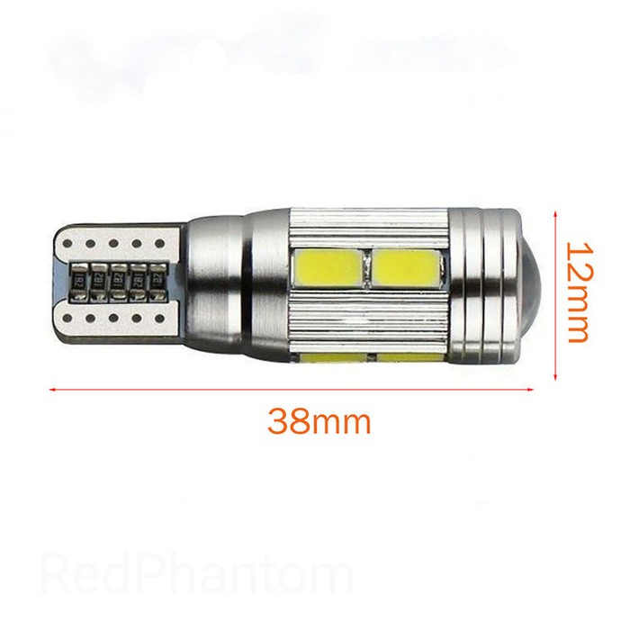 LED Spextrum Lampu Senja T10 5630 5730 10 Mata + Lensa CANBUS 12V 5W